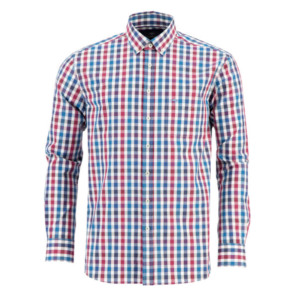 Fynch-Hatton Check Shirt - Dolphin Red Check